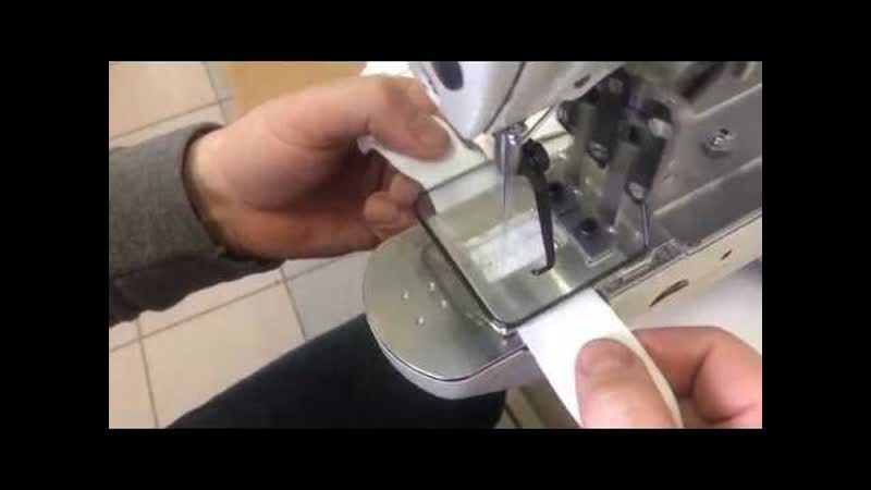 Automated solution for sewing elastic into a ring based on the Brother KE-430 Electronic Bartacking Machine video