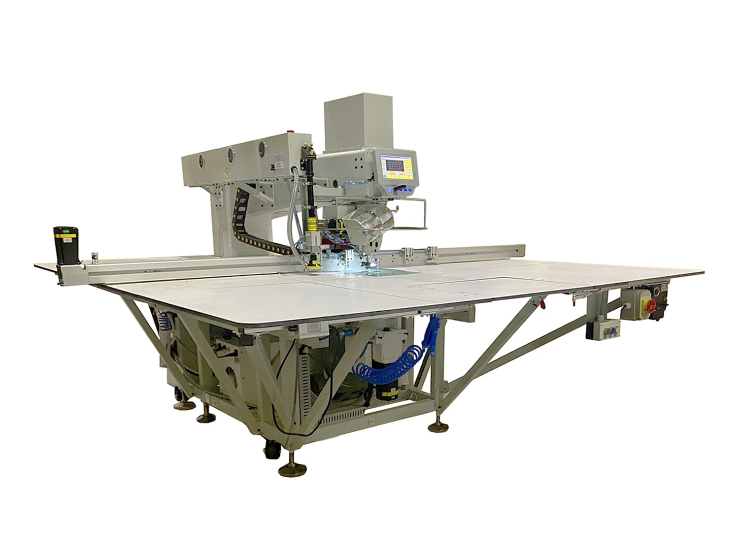 Швейный автомат программируемой строчки с вращающийся швейной головой на 360° и лазерным раскройным устройством Autosew ASM-S3-16095-LR