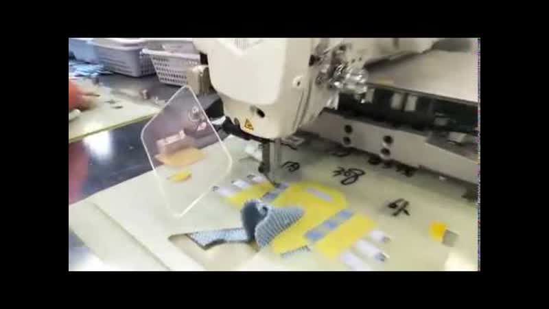 Upper sewing device for shoes, bags and leather goods - Quick changing clamp device video