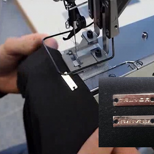 Автоматизированное решение для пришивания металлической этикетки на базе Brother KE-430