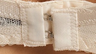 Sewing on the bra clasp