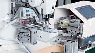 The sewing machine folds and sews the sling into the loop AAS-430 1