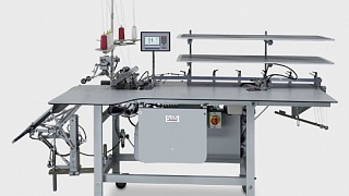 Automatic sewing machine for external and internal, straight and curved seams of trousers and skirts BASS 4100