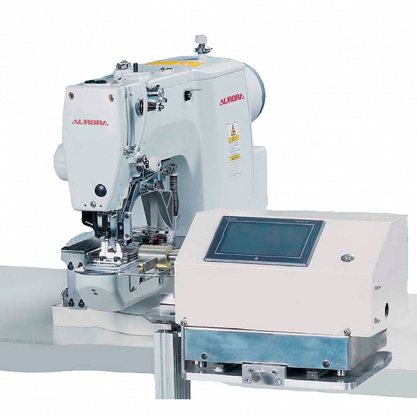 The sewing machine folds and sews the sling into the loop AAS-430