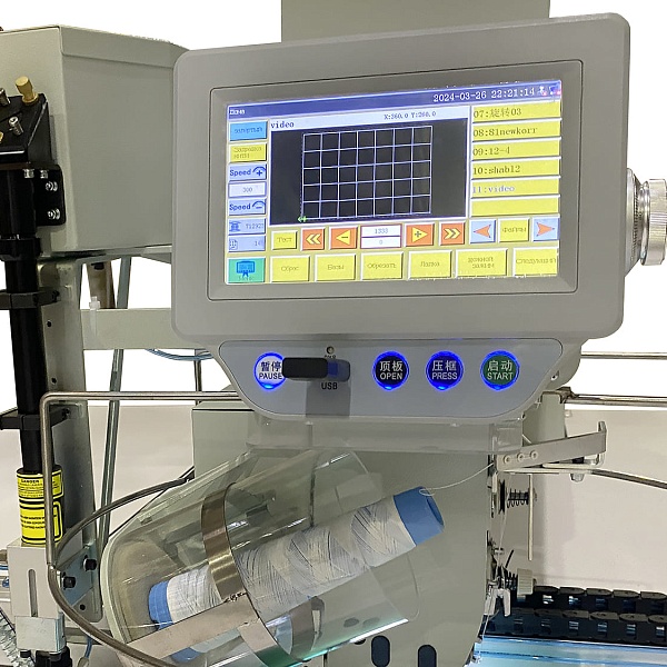 Швейный автомат программируемой строчки с вращающийся швейной головой на 360° и лазерным раскройным устройством Autosew ASM-S3-16095-LR 5