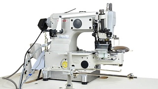 Solution for attaching elastic band to the edge of fabric based on Pegasus W664-81ACx356/RP113A/MD520 cover stitch machine 5